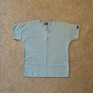 Cherokee Workwear Scrub Top, Small, Gray